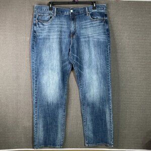 Lucky Brand Mens Size W42 L34 Blue Relaxed Fit Straight Leg Denim Jeans